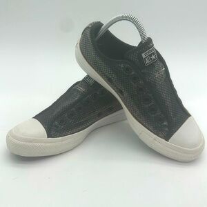 Converse All Star Women's Charcoal Grey Laceless Sneaker Shoe Size 8 M 146442F